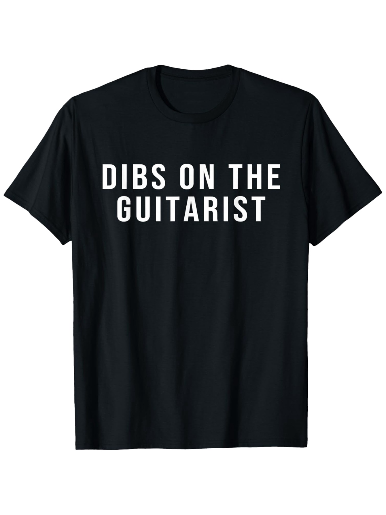 Men's Graphic T-Shirt Dibs On The Guitarist Bold White Font Statement T Shirt