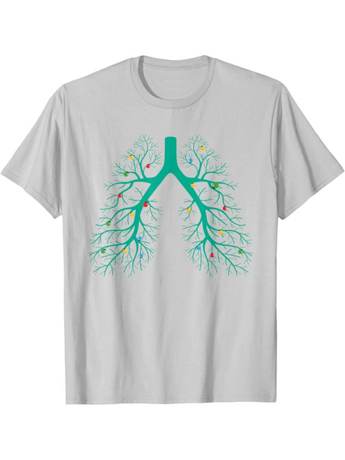 Men's Graphic T-Shirt Whimsical Tree Branches Flowing Through Dreamlike Human Lungs