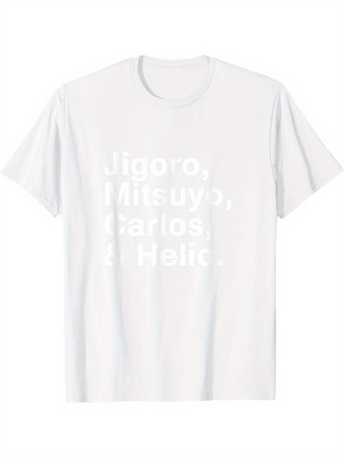 Men's Graphic T-Shirt Jigoro Mitsuyo Carlos Helio Modern Lettering With Simple Monochrome Cotton White Shirt