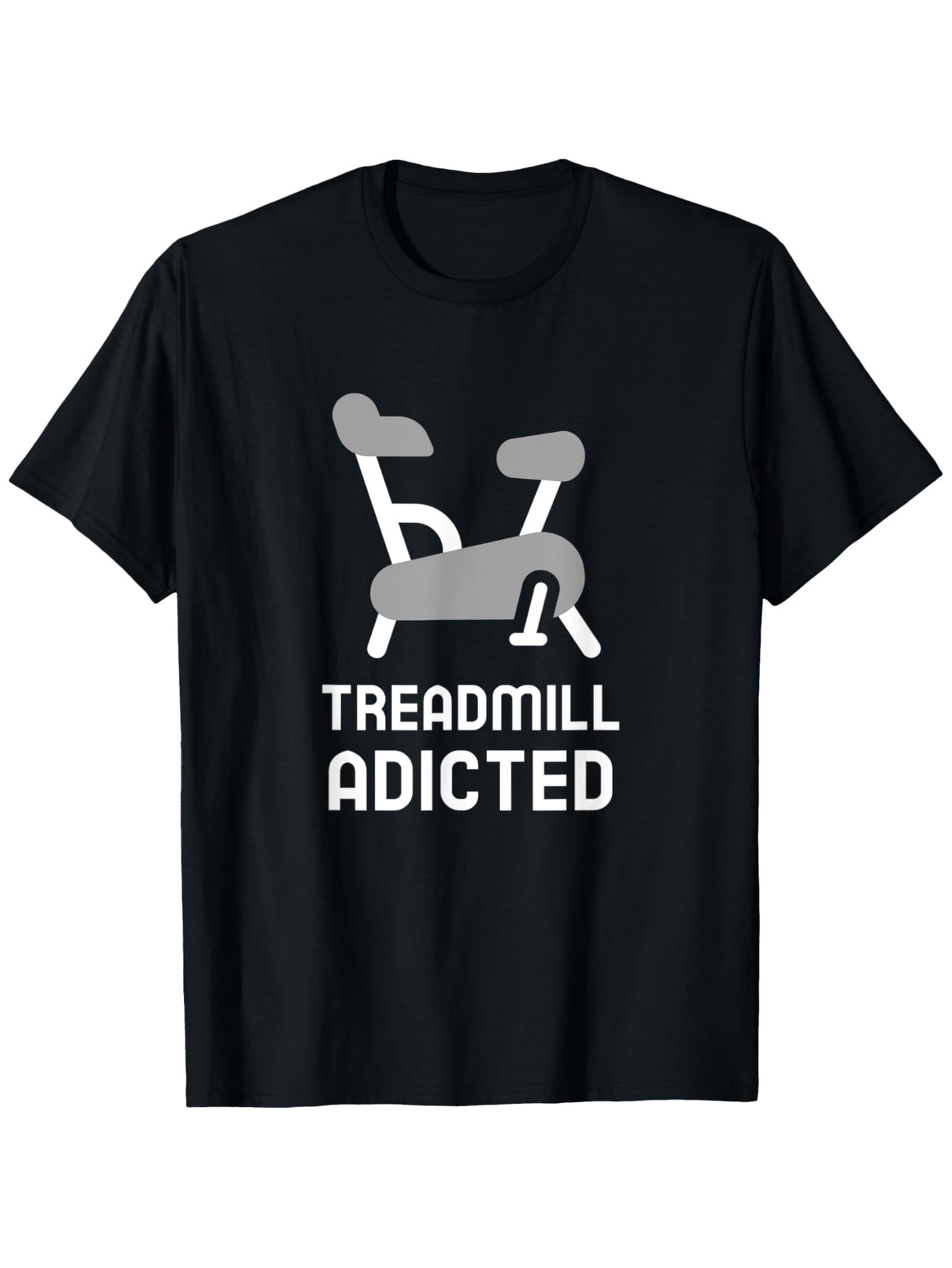 Men's Graphic T-Shirt Treadmill Adicted With Minimalist Workout Equipment Graphic