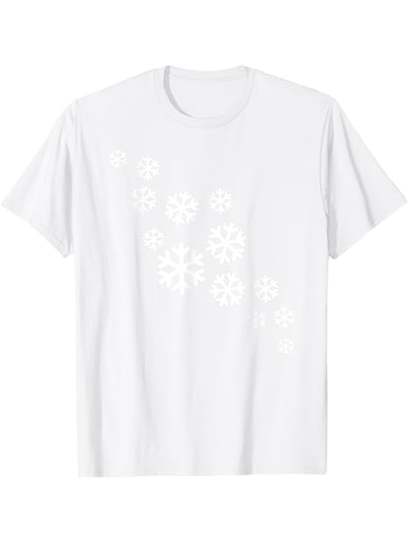 Men's Graphic T-Shirt Falling Snowflakes In Wintery Breeze Pattern Snowflake