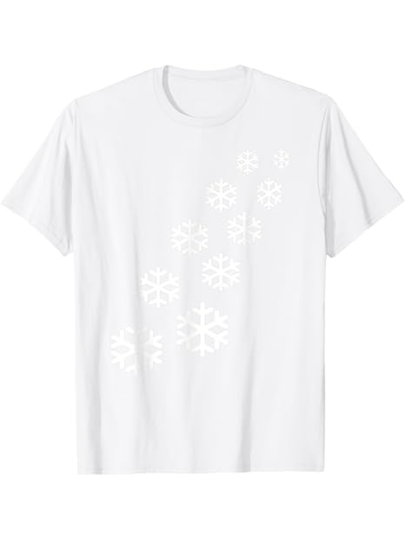 Men's Graphic T-Shirt Gentle Falling Snowflakes Over Icy Crisp Winter Air Snowflake