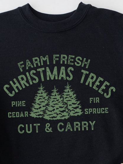 Men's Graphic T-Shirt Farm Fresh Holiday Tree Grove Cut And Carry Pine Spruce Fir Cedar Christmas Trees