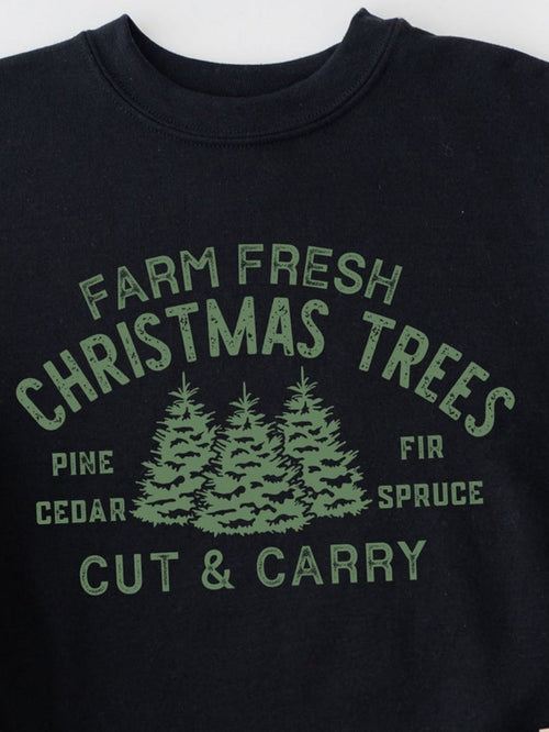 Men's Graphic T-Shirt Farm Fresh Holiday Tree Grove Cut And Carry Pine Spruce Fir Cedar Christmas Trees