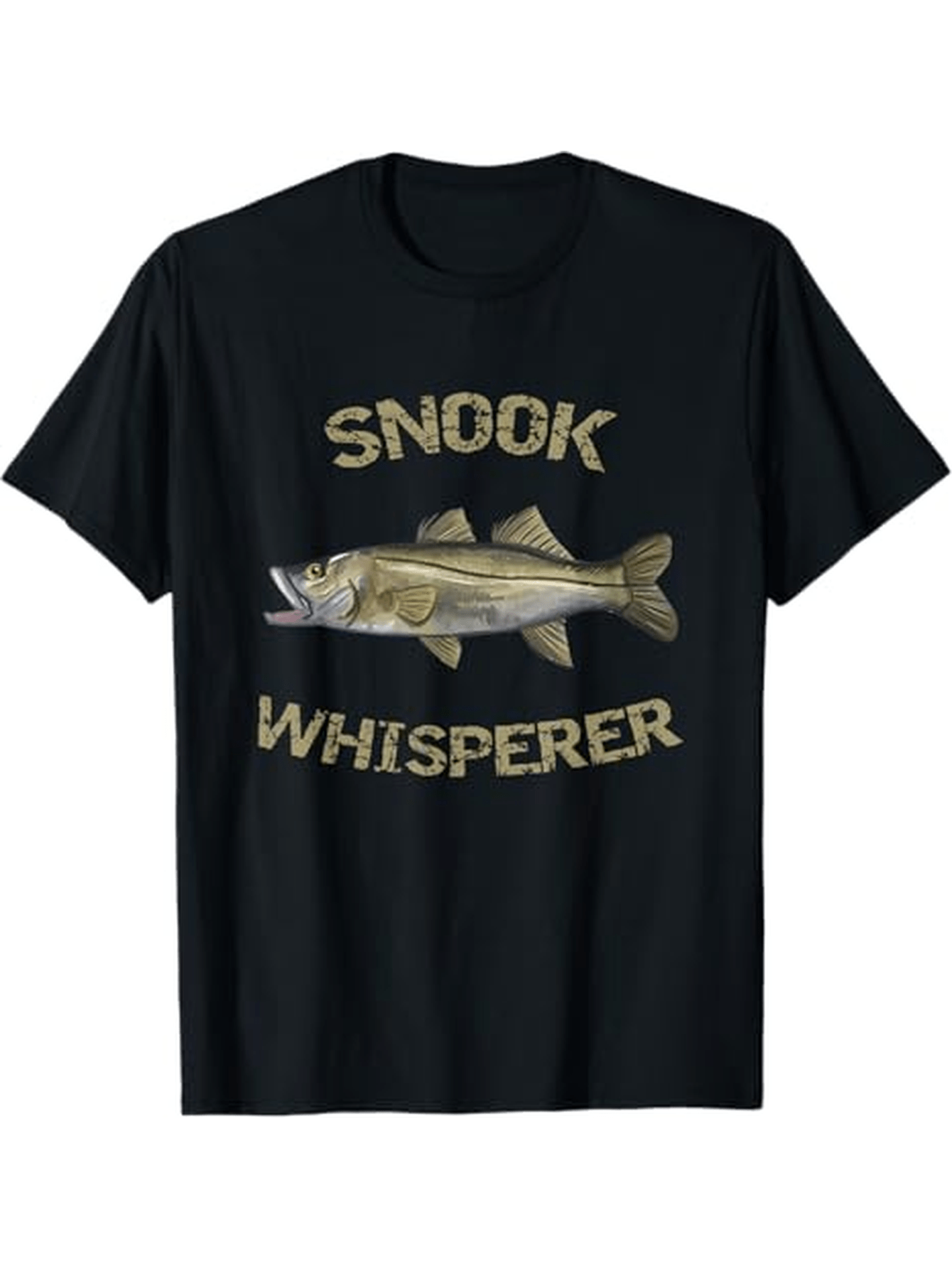 Men's Graphic T-Shirt Snook Whisperer Vintage Style With Fish Illustration Snook