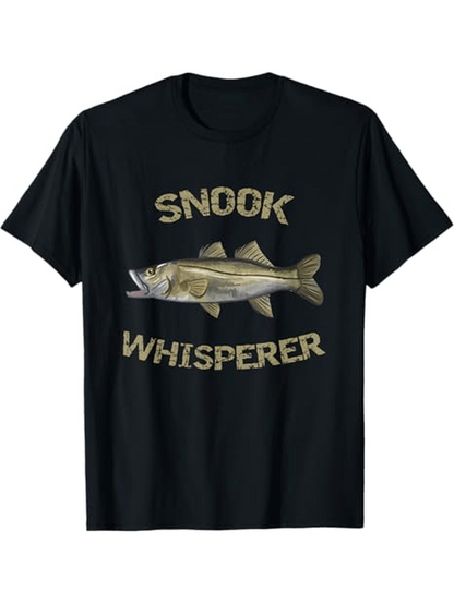Men's Graphic T-Shirt Snook Whisperer Vintage Style With Fish Illustration Snook