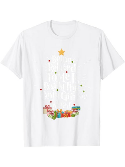 Men's Graphic T-Shirt Stacked Colorful Presents Under A Decorated Christmas Tree
