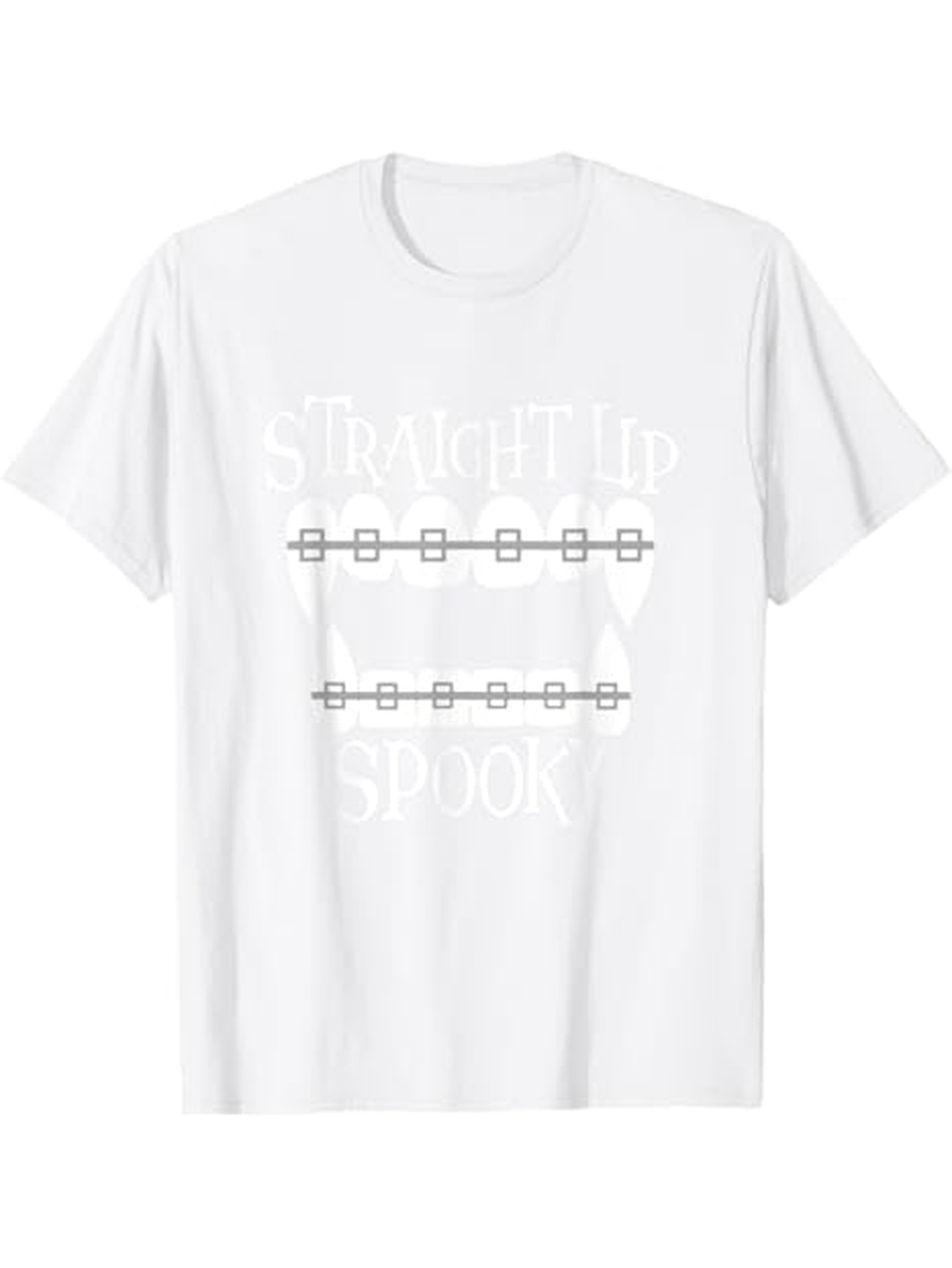 Men's Graphic T-Shirt Straight Up Spook With Chained Line Elements Halloween Theme