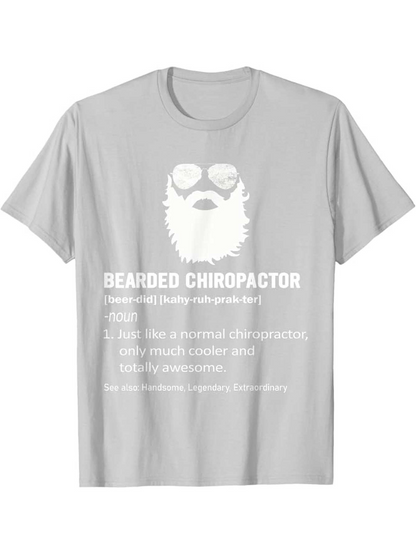 Men's Graphic T-Shirt Bearded Chiropractor Quote With Glasses And Moustache Graphic Shirt