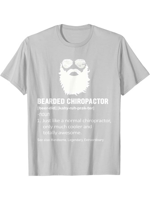 Men's Graphic T-Shirt Bearded Chiropractor Quote With Glasses And Moustache Graphic Shirt