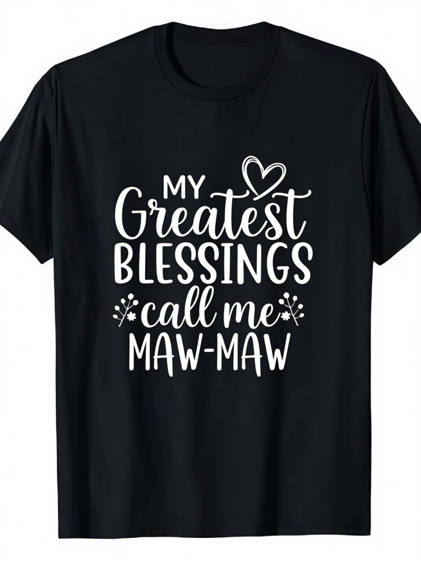 Men's Graphic T-Shirt My Greatest Blessings Surrounded By Doodle Heart And Whimsical Lettering Maw Maw