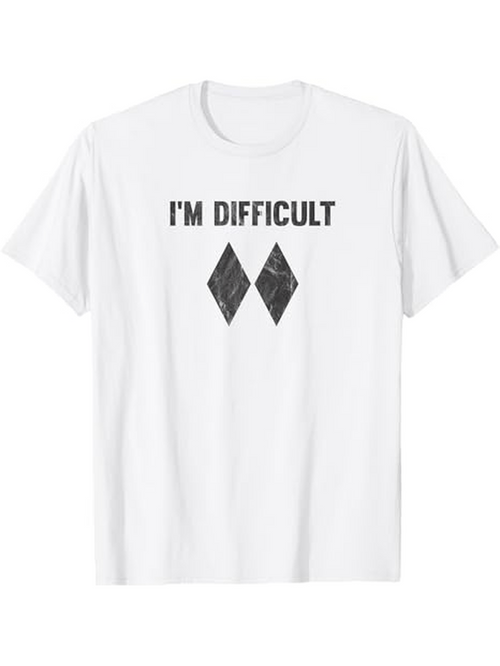 Men's Graphic T-Shirt Im Difficult Bold Statement With Geometric Diamond Shapes Graphic Shirt
