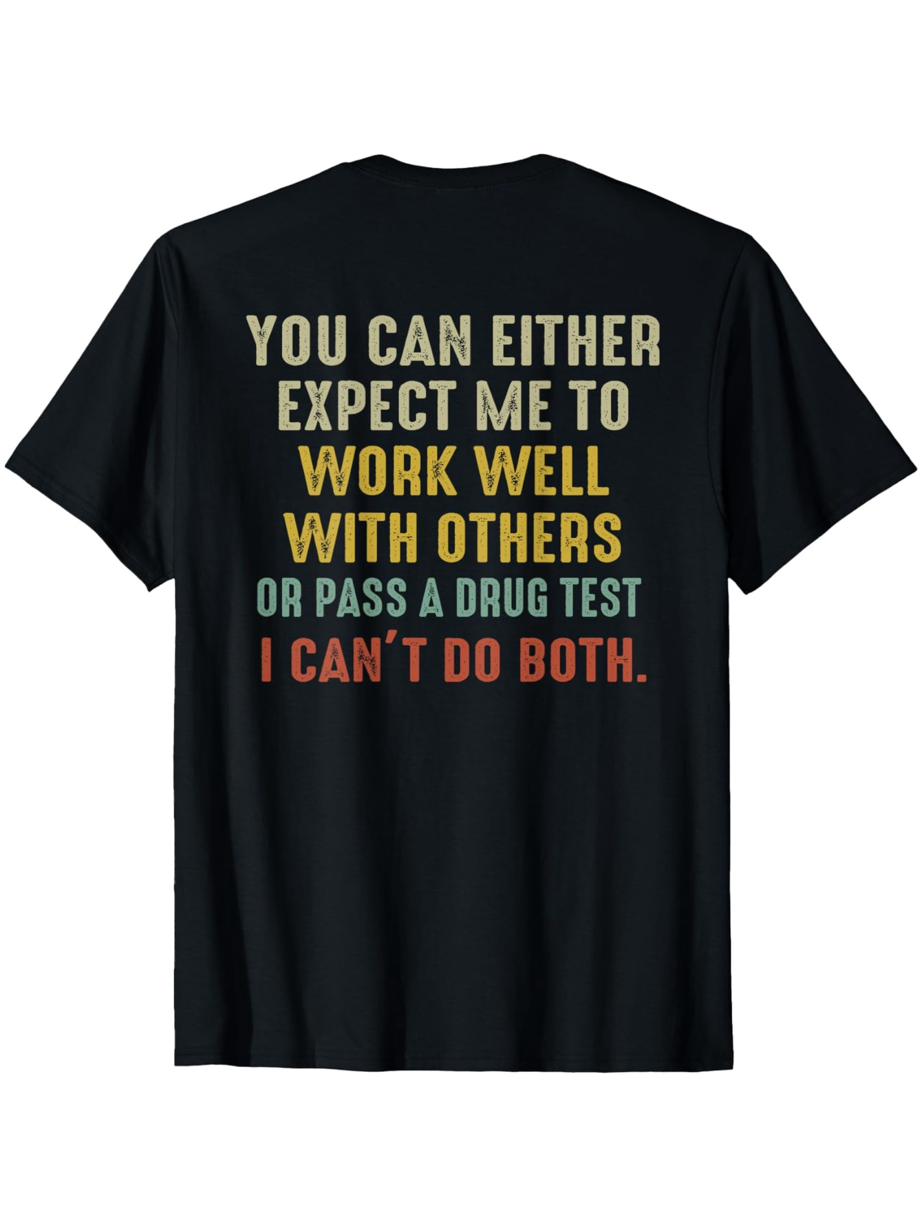 Men's Graphic T-Shirt You Can Either Expect Me To Work Well With Others I Cant Do Both Funny Quote T Shirt