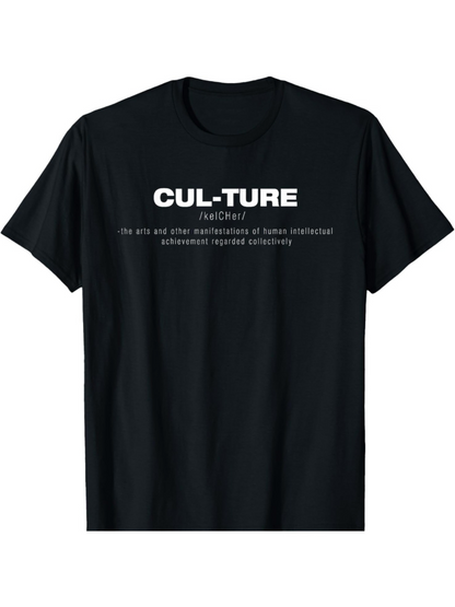 Men's Graphic T-Shirt Culture Dictionary Style Definition Typography On Minimalist Shirt