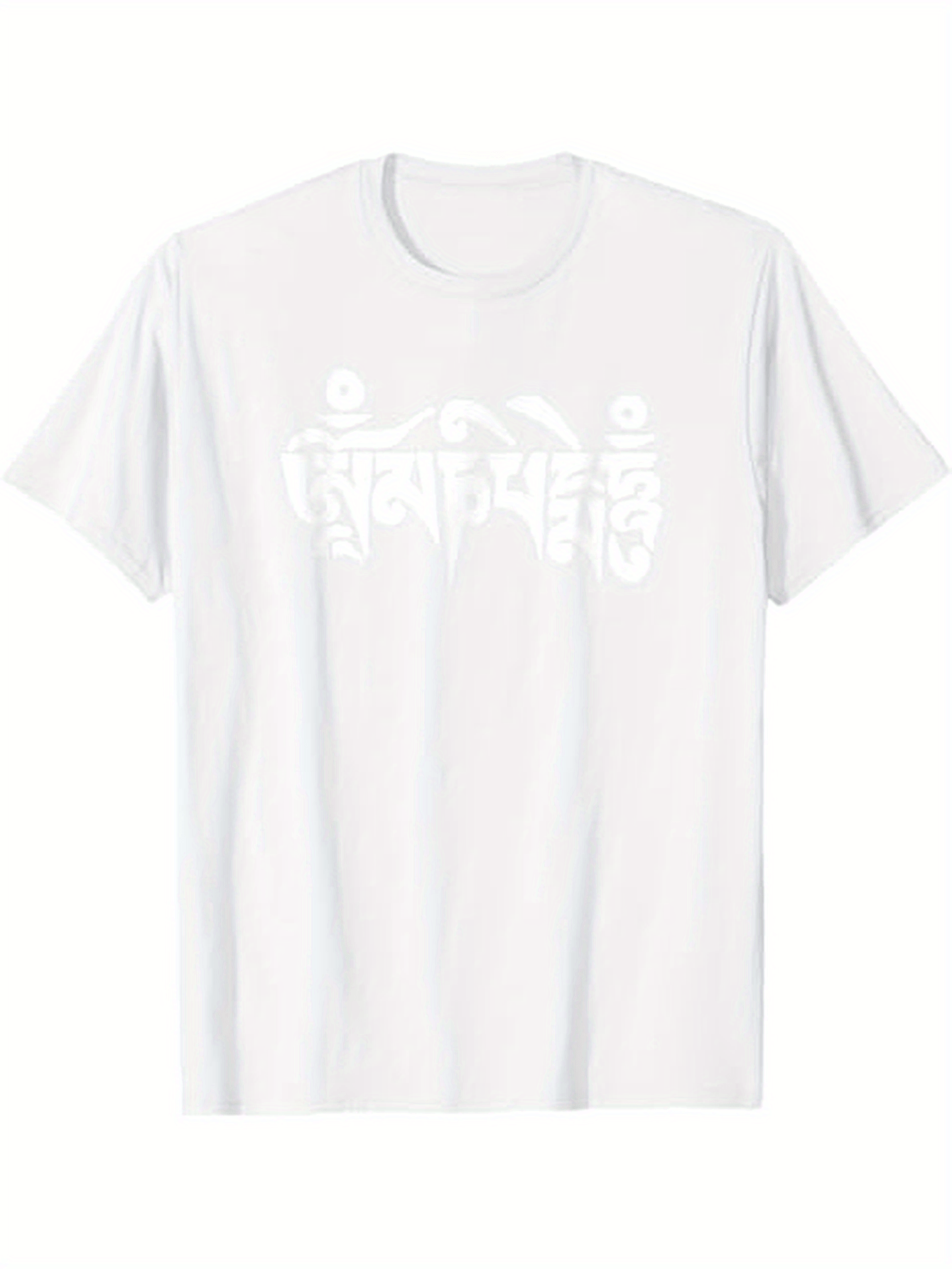 Men's Graphic T-Shirt Sanskrit Om Mani Padme Hum text