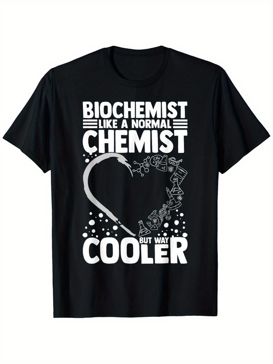 Men's Graphic T-Shirt Biochemist Like A Normal Chemist But Way Cooler Heart Molecule Design Shirt