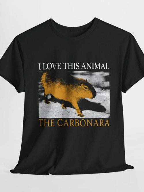 Men's Graphic T-Shirt I Love This Animal Golden Twilight Highlighted Capybara