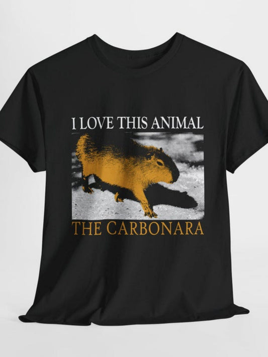 Men's Graphic T-Shirt I Love This Animal Golden Twilight Highlighted Capybara