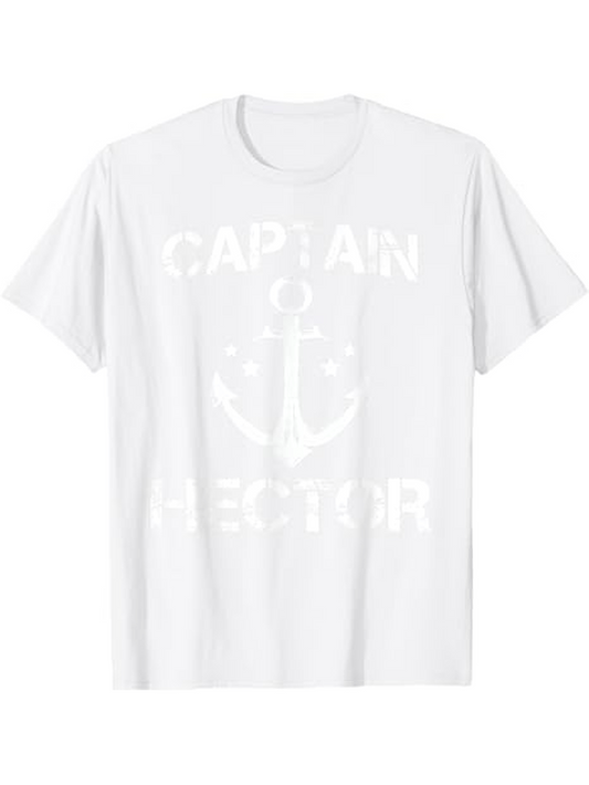 Men's Graphic T-Shirt Captain Anchor With Nautical Rope Surrounding Central Classic Anchor