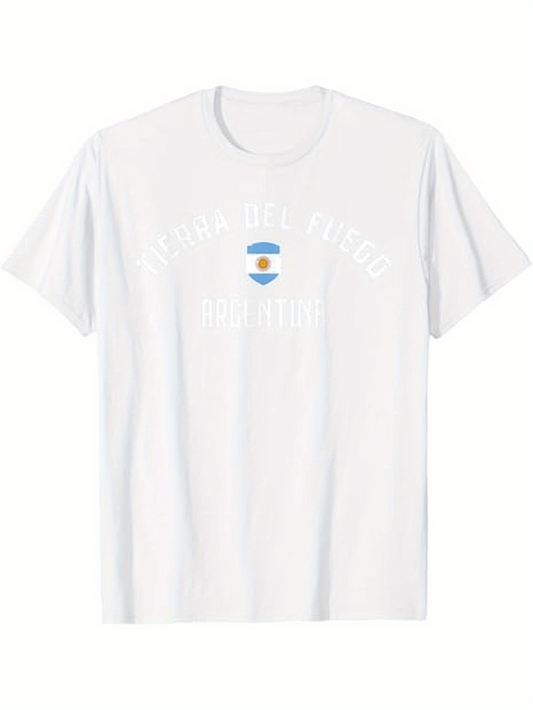 Men's Graphic T-Shirt Minimal Blue Stripe Graphic In The Center Of White T Shirt