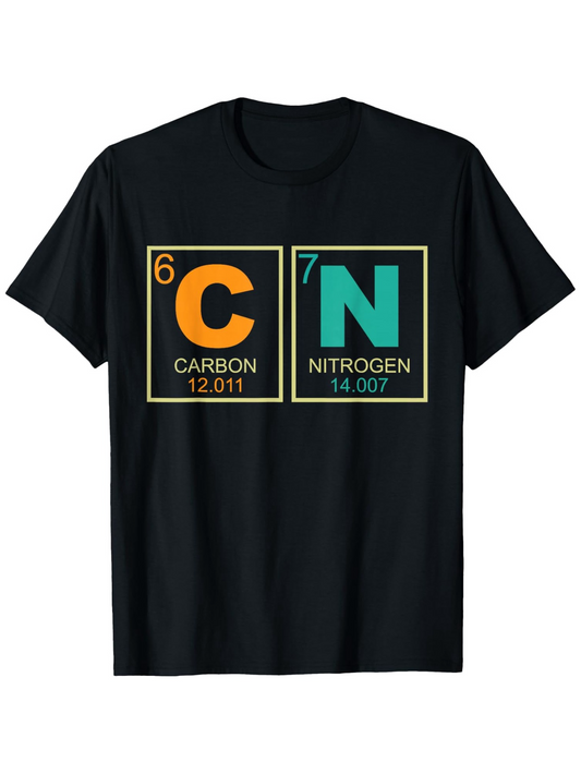 Men's Graphic T-Shirt Bold Graphic Periodic Elements Carbon And Nitrogen T Shirt