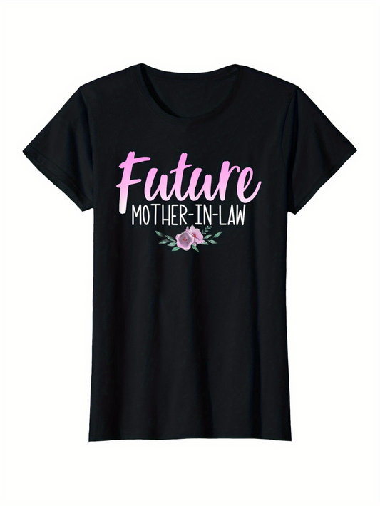 Men's Graphic T-Shirt Future Mother In Law With Pink Floral Motif And Soft Pastel Accents T Shirt