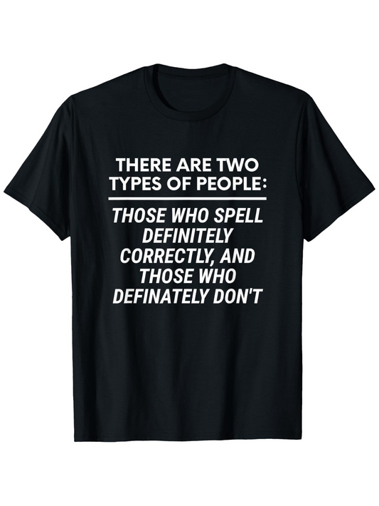 Men's Graphic T-Shirt There Are Two Types Of People Bold White Statement With Humor On Black Shirt