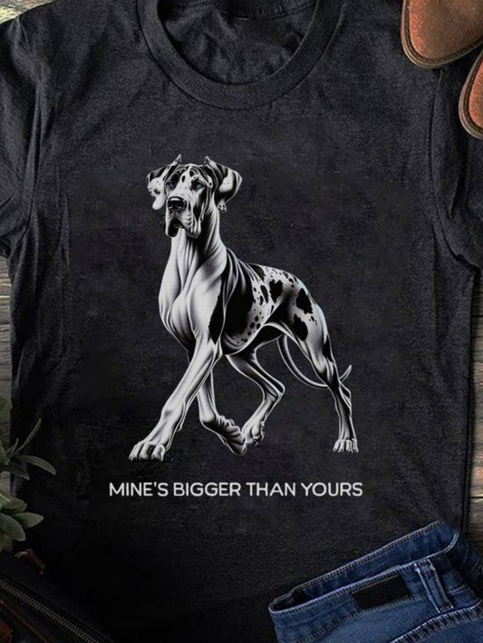 Men's Graphic T-Shirt Mines Bigger Than Yours Strong Muscular Great Dane Standing Proudly