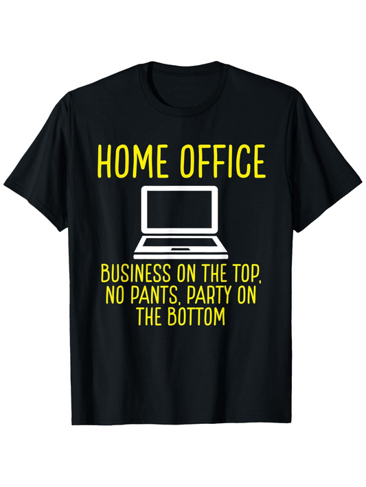 Men's Graphic T-Shirt Home Office Party Mode With Laptop Sitting On Table