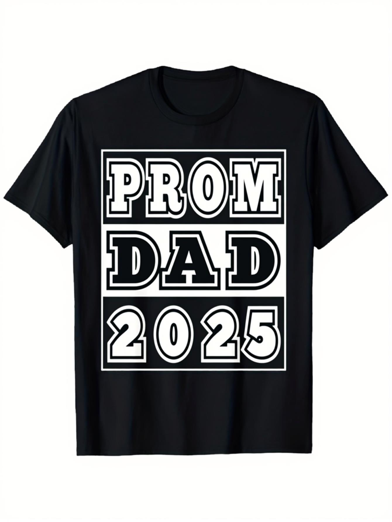 Men's Graphic T-Shirt Prom Dad Bold Lettering On Solid Cotton Tee
