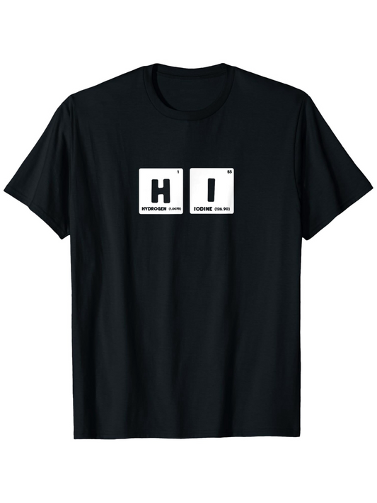 Men's Graphic T-Shirt Chemical Elements Table Inspired Minimalist Typography HI Print