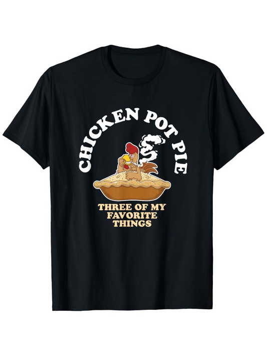 Men's Graphic T-Shirt Chicken Pot Pie With Steaming Hot Filling Baked Crust And Tasty Garnish Pie