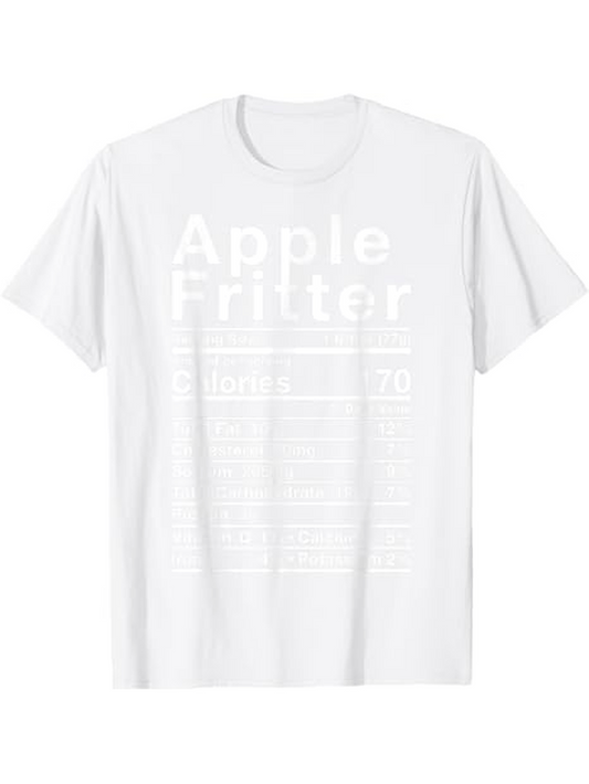 Men's Graphic T-Shirt Apple Fritter Recipe Ingredients And Nutrition Facts White T Shirt