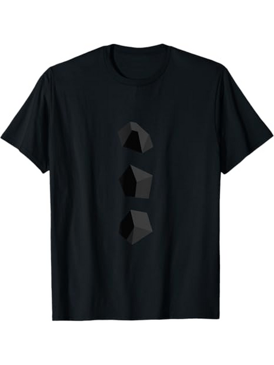 Men's Graphic T-Shirt Geometric Shadows With Dim Faceted Shapes On Centerpiece Shirt