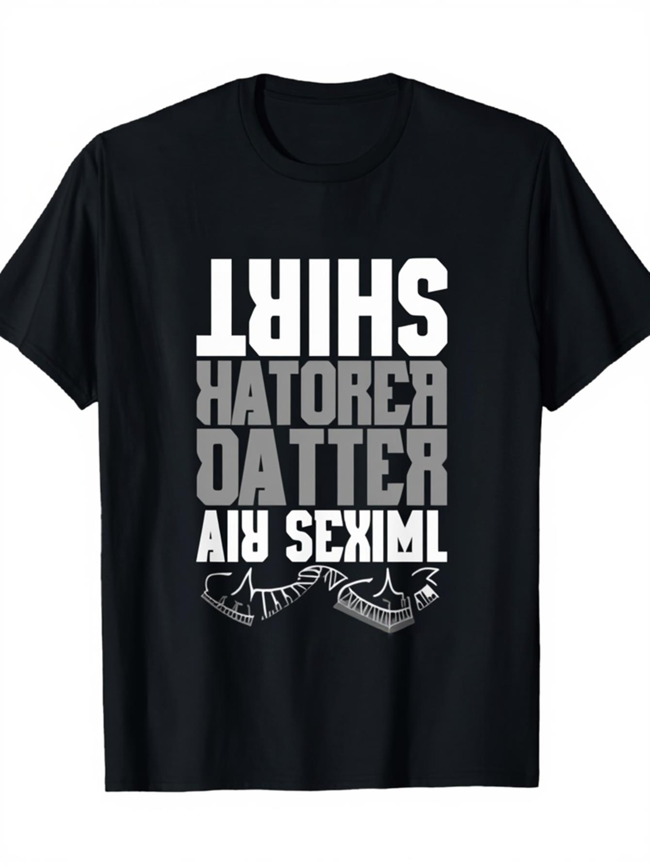 Men's Graphic T-Shirt Graphic Sneakers With Bold Text Print Design Shirt