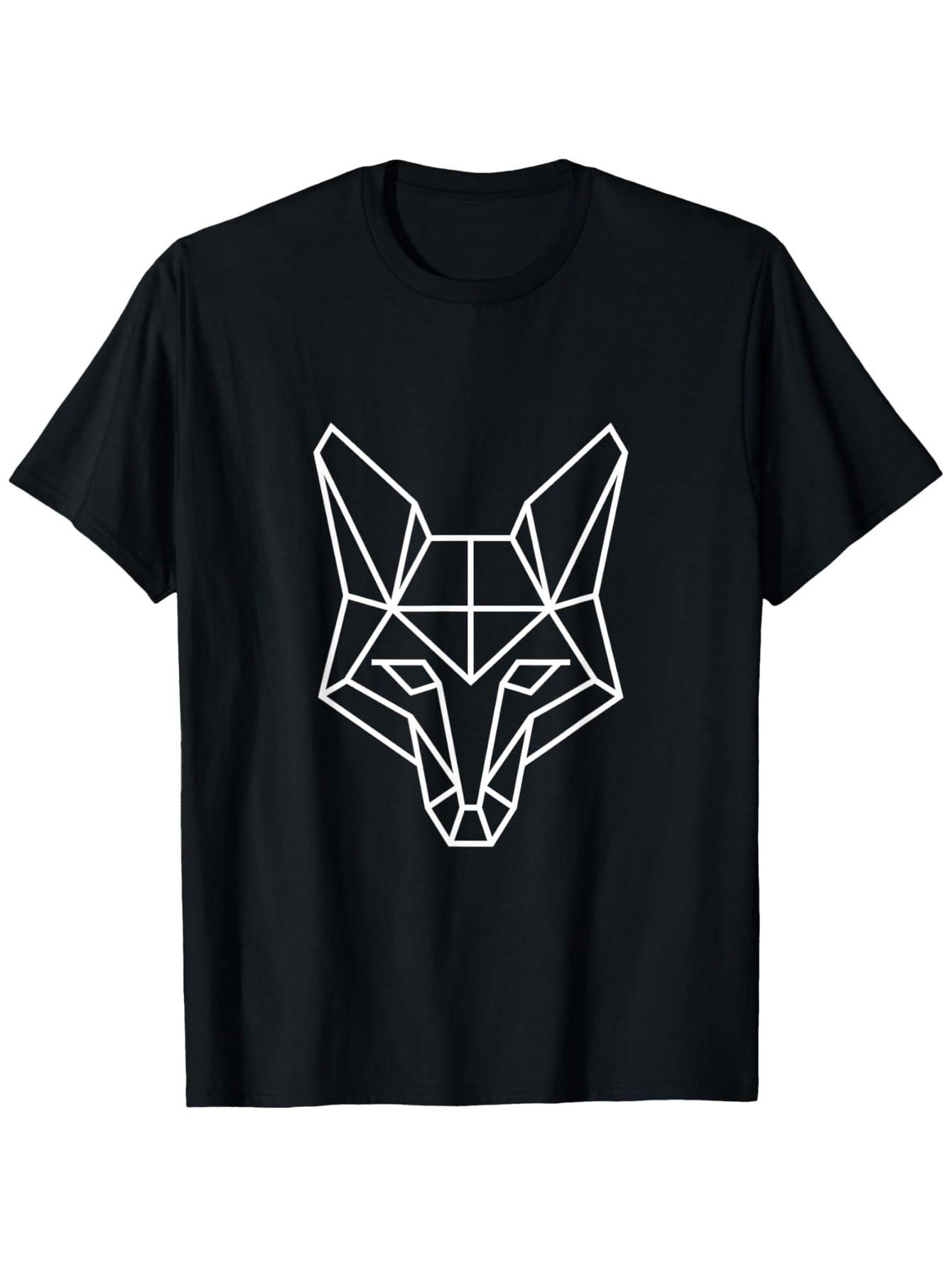 Men's Graphic T-Shirt Geometric Lines Bold Graphic Fox Head Design