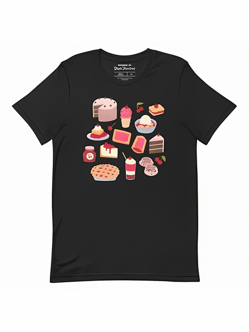 Men's Graphic T-Shirt Delightful Assortment Of Colorful Cakes And Sweet Dessert Pastries