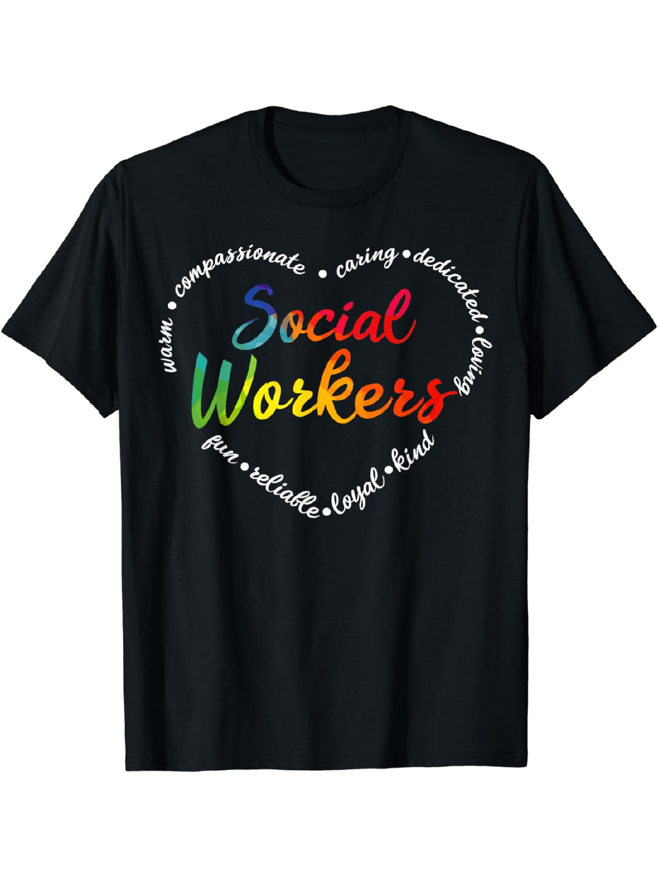 Men's Graphic T-Shirt Social Workers Compassionate Thoughtful Dedicated Heart Design Social Workers