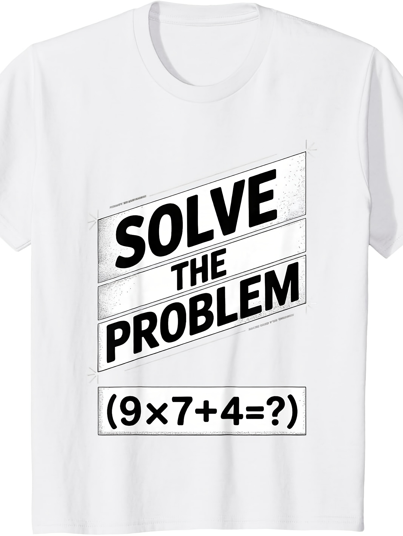 Men's Graphic T-Shirt Solve The Problem Bold Modern Typography With Math Equation Design T Shirt