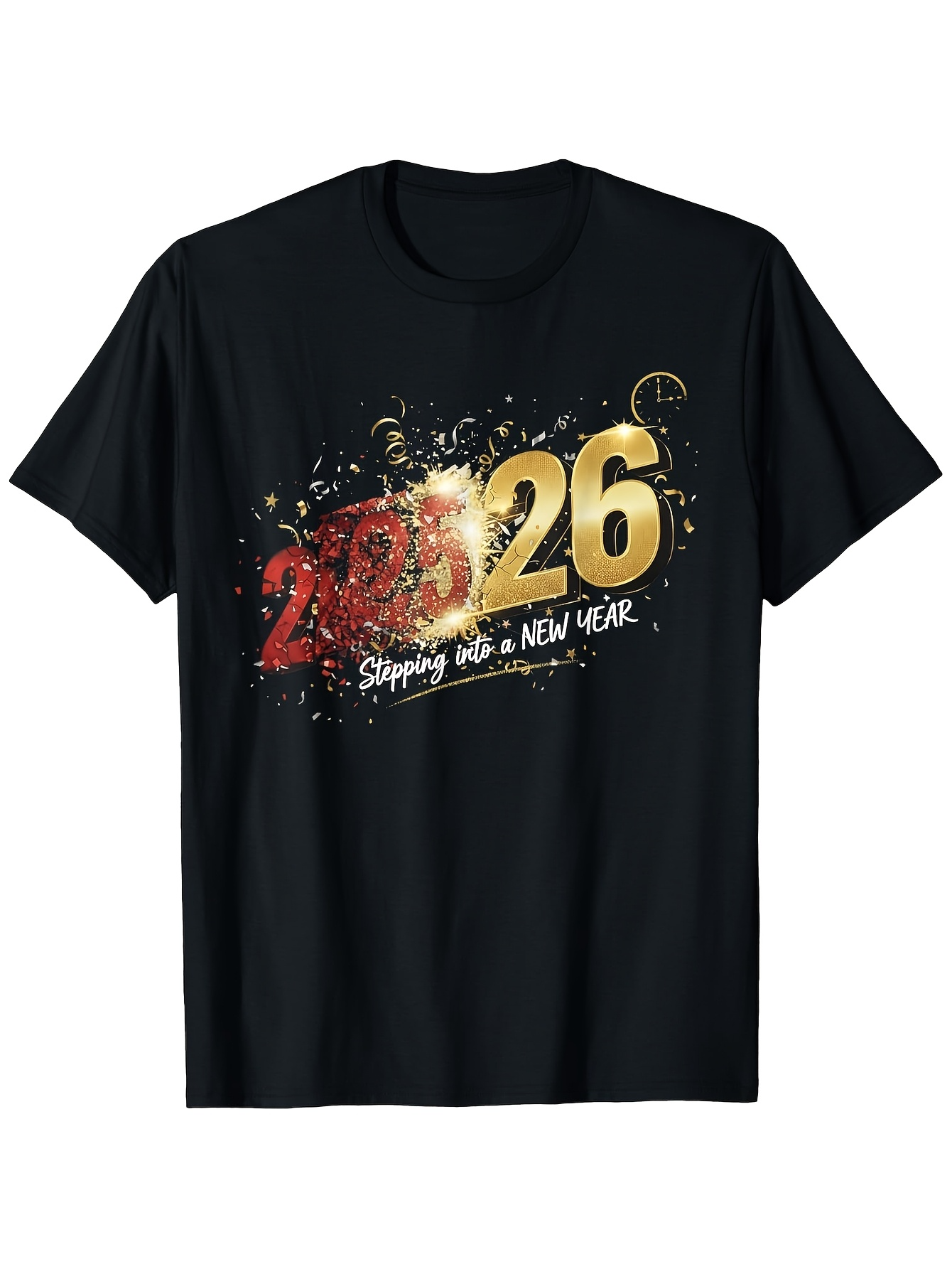 Men's Graphic T-Shirt Stepping Into A New Year Festive Gold Firework Sparkle Celebration New Year
