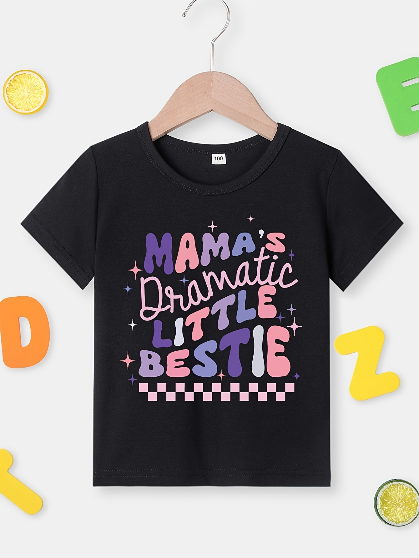 Men's Graphic T-Shirt Mamas Dramatic Little Bestie Pastel Colors Playful Decorative Letters T Shirt