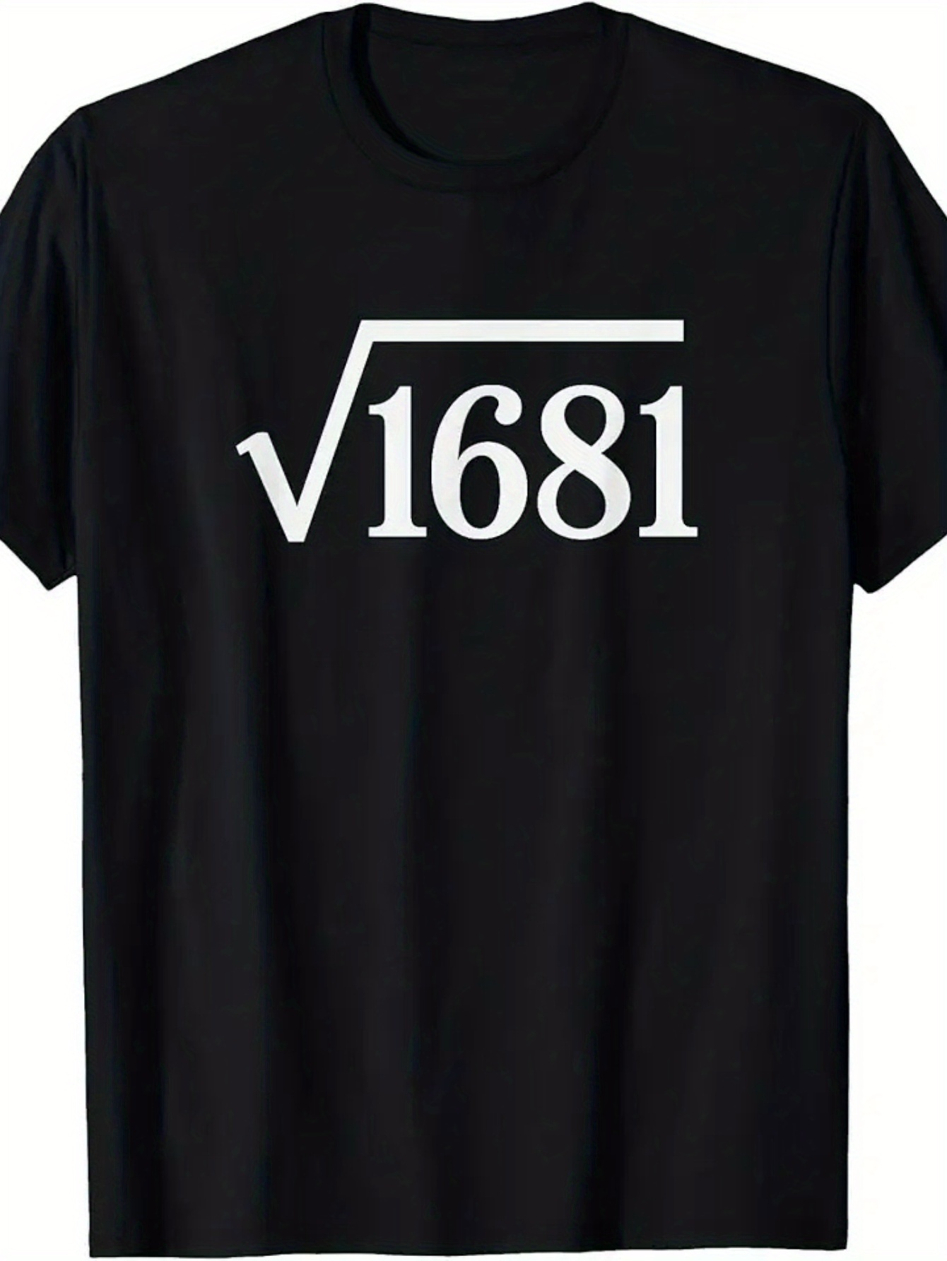 Men's Graphic T-Shirt Mathematical Equation With Square Root Of 1681 Number