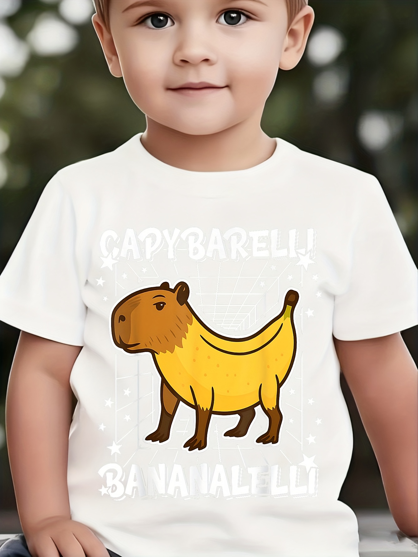 Men's Graphic T-Shirt Capybarelli Banana Suit With Whimsical Cartoon Capybara