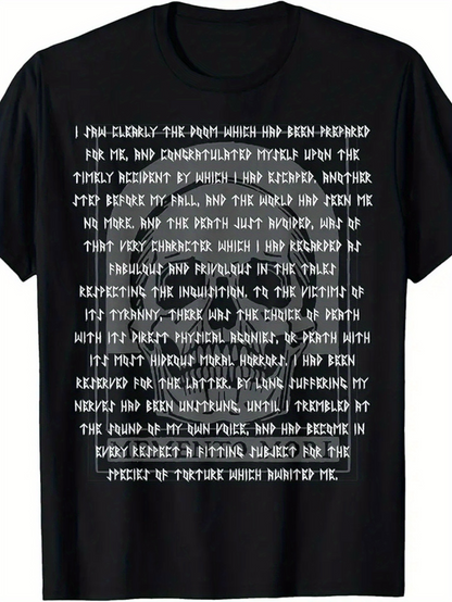 Men's Graphic T-Shirt I Now Clearly See The Path With White Handwritten Typography Over Black