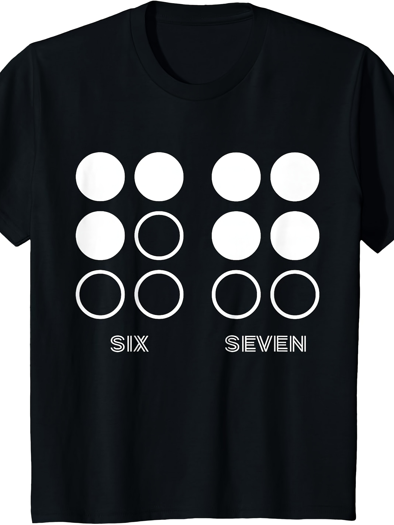 Men's Graphic T-Shirt Six Seven Minimal Illustration With Outlined Geometric Circles T Shirt