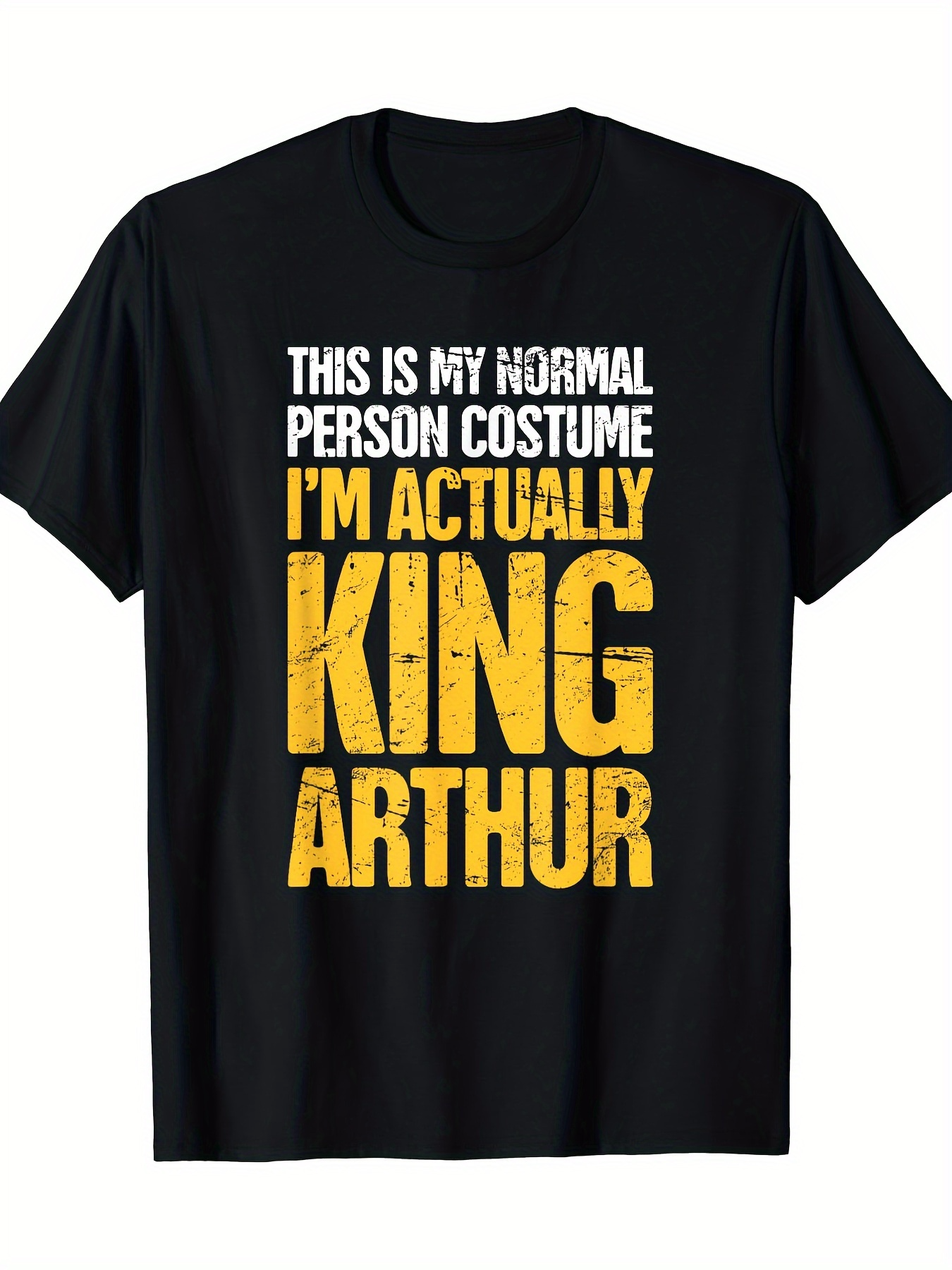 Men's Graphic T-Shirt Bold Letter Statement With Fun Costume Identity King Arthur