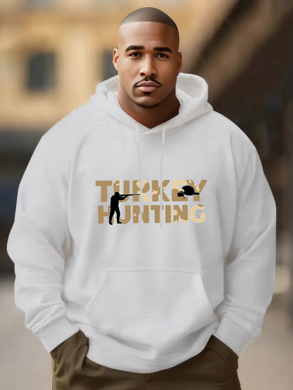 Men's Graphic Hoodie Turkey Hunting With Hunter Silhouette In Early Morning Light Turkey