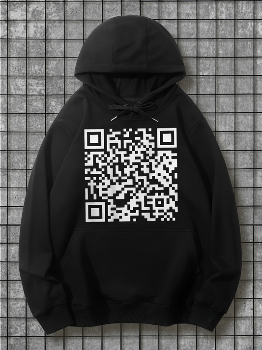 Men's Graphic Hoodie Abstract Modern Black And White Geometric Patterns Hoodie