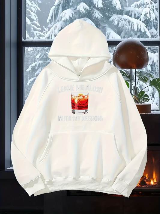 Men's Graphic Hoodie Colorful Mixed Drink With Ice Cubes Among Glass Reflections Cocktail