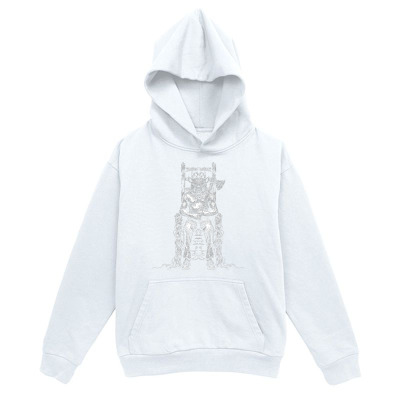 Men's Graphic Hoodie Intricate Geometric Patterns With Calm Monochrome Outlined Sitting Cat